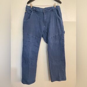 Men's CAT Caterpillar Blue Workwear Work Pants Fits 36x30 Reinforced Knees